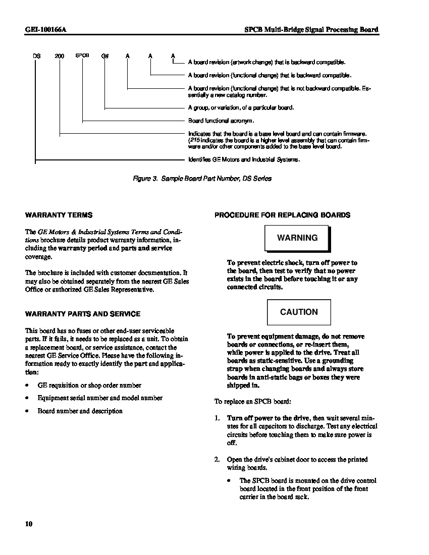 First Page Image of DS200SPCBG1A MULTI-BRIDGE SIGNAL PROCESSING BOARD Warranty Replacement and Renewal.pdf